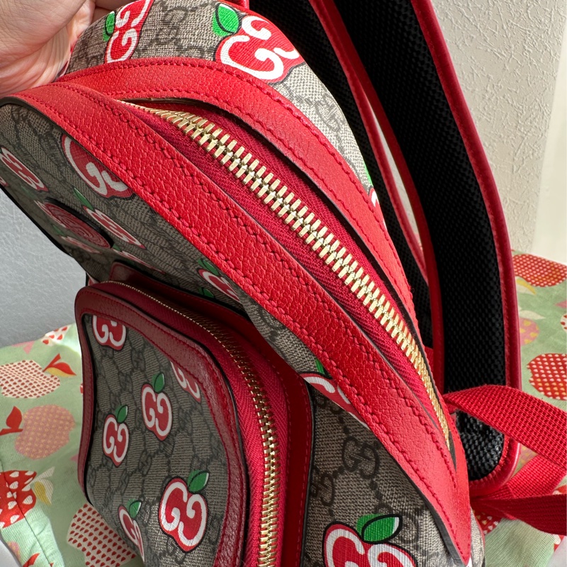 Gucci蘋果後背包 超可愛 小朋友大人都可以-5