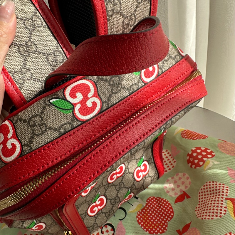 Gucci蘋果後背包 超可愛 小朋友大人都可以-13