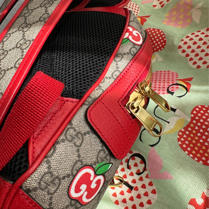Gucci蘋果後背包 超可愛 小朋友大人都可以-17