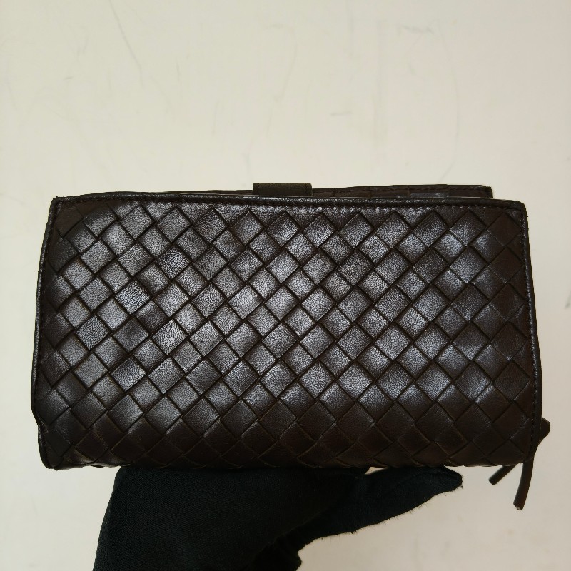 【🐴馬上下單最優惠】🧧限時降價至2/11（原$8800）㊣✨ Bottega Veneta ✨寶緹嘉（附盒子） BV 咖啡色 羊皮 經典 編織 釘釦 長夾 皮夾 錢包/二手皮夾/二手精品/保證正品🌳二手樹屋🌳-4