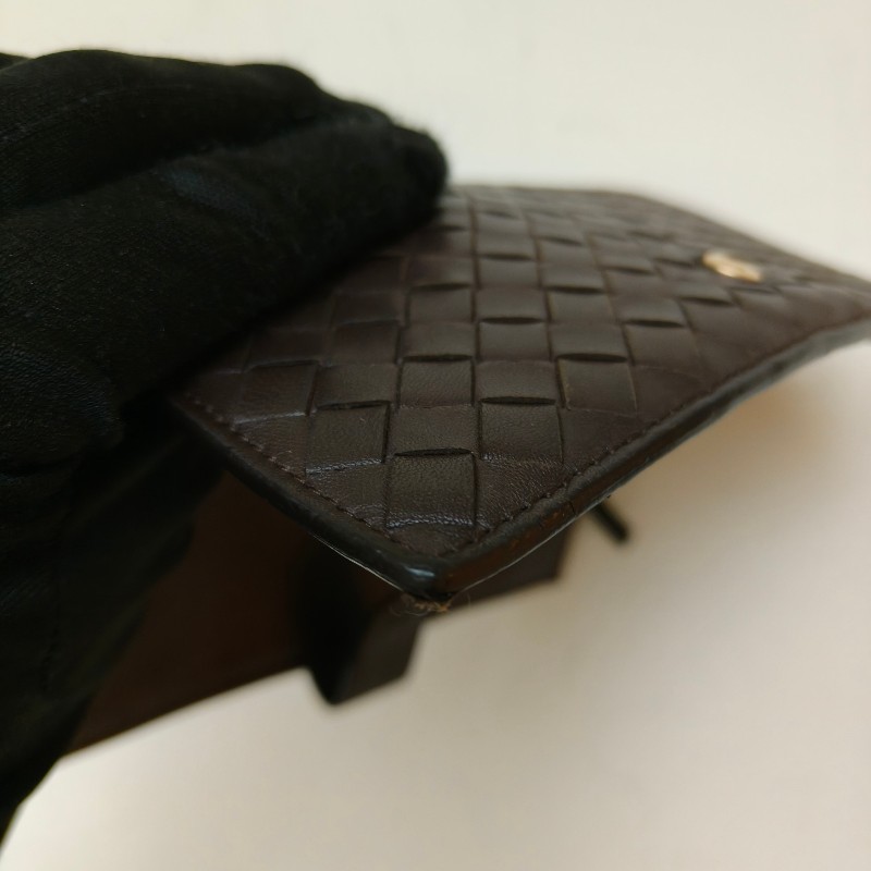 【🐴馬上下單最優惠】🧧限時降價至2/11（原$8800）㊣✨ Bottega Veneta ✨寶緹嘉（附盒子） BV 咖啡色 羊皮 經典 編織 釘釦 長夾 皮夾 錢包/二手皮夾/二手精品/保證正品🌳二手樹屋🌳-10