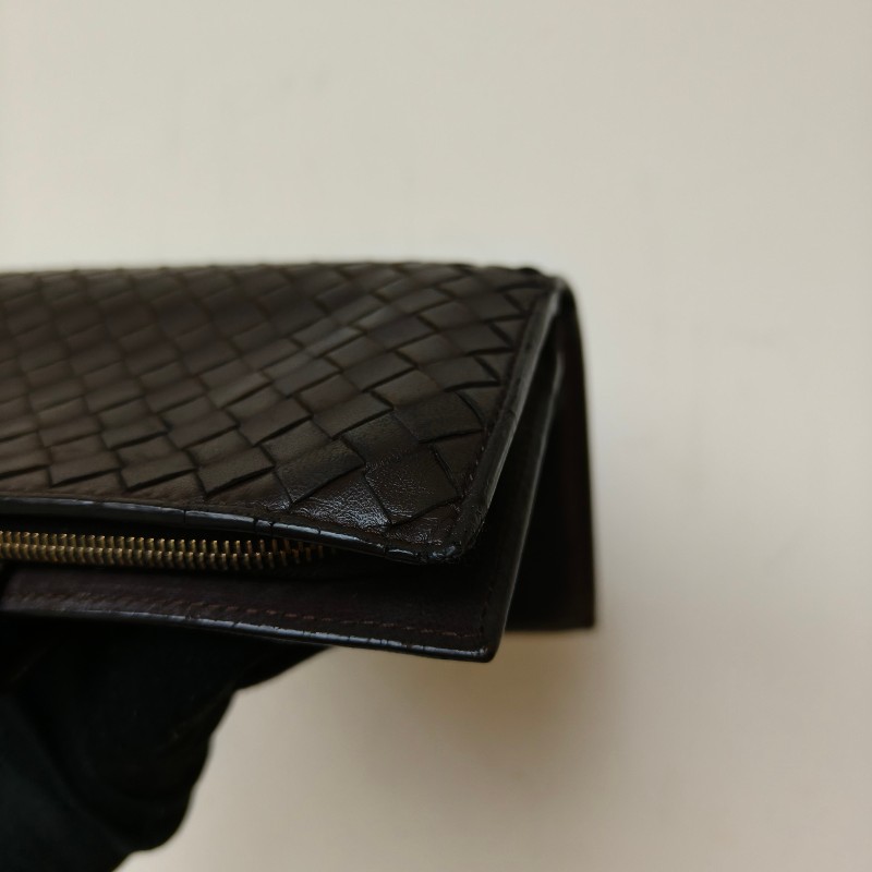 【🐴馬上下單最優惠】🧧限時降價至2/11（原$8800）㊣✨ Bottega Veneta ✨寶緹嘉（附盒子） BV 咖啡色 羊皮 經典 編織 釘釦 長夾 皮夾 錢包/二手皮夾/二手精品/保證正品🌳二手樹屋🌳-13