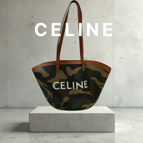 【8成新】㊣✨CELINE✨(附防塵袋)印字 迷彩 大款 緹花 水桶包 媽媽包 購物包 托特包/二手包/保證正品🌳二手樹屋🌳