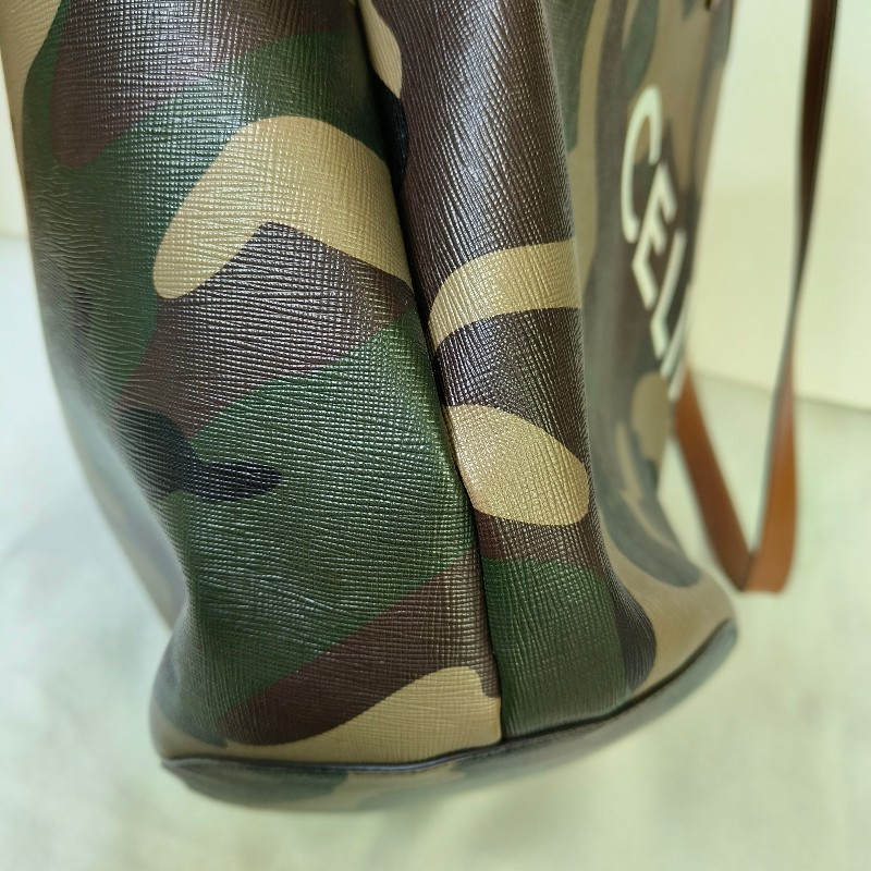 【🐴馬上下單最優惠】🧧限時降價至2/11（原$27800）【8成新】㊣✨CELINE✨(附防塵袋)印字 迷彩 大款 緹花 水桶包 媽媽包 購物包 托特包/二手包/保證正品🌳二手樹屋🌳-19