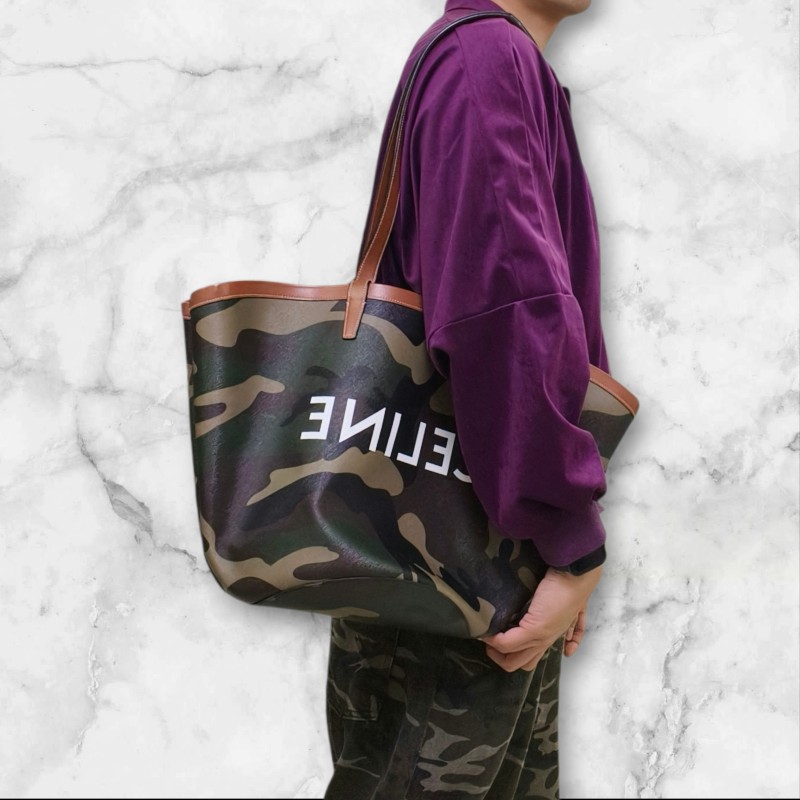 【🐴馬上下單最優惠】🧧限時降價至2/11（原$27800）【8成新】㊣✨CELINE✨(附防塵袋)印字 迷彩 大款 緹花 水桶包 媽媽包 購物包 托特包/二手包/保證正品🌳二手樹屋🌳-50