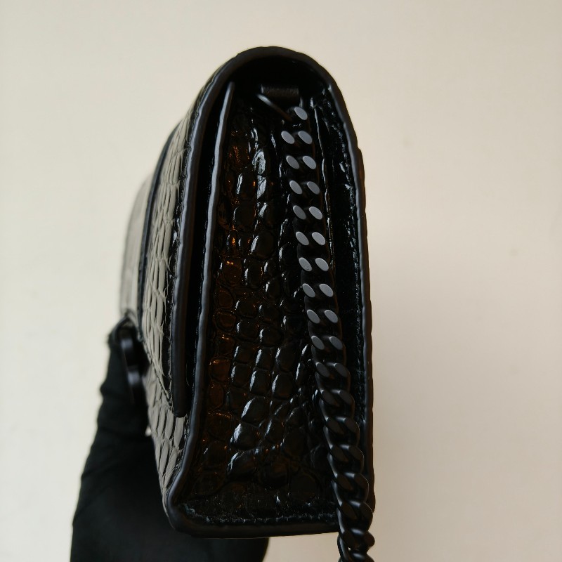 【🐴馬上下單最優惠】🧧限時降價至2/11（原$27800）㊣✨BALENCIAGA✨巴黎世家（附防塵袋）黑色 鱷魚紋 鏈條 沙漏包 肩背包 斜背包 手拿包/二手包/二手精品/保證正品🌳二手樹屋🌳-3