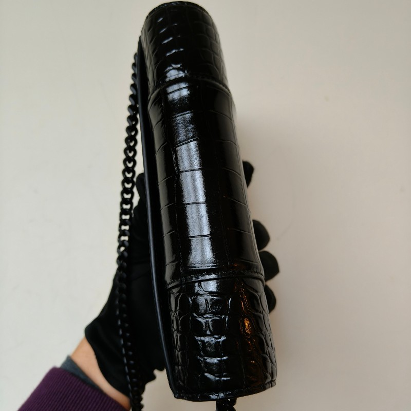 【🐴馬上下單最優惠】🧧限時降價至2/11（原$27800）㊣✨BALENCIAGA✨巴黎世家（附防塵袋）黑色 鱷魚紋 鏈條 沙漏包 肩背包 斜背包 手拿包/二手包/二手精品/保證正品🌳二手樹屋🌳-6