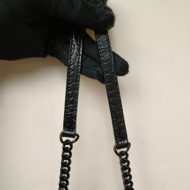 【🐴馬上下單最優惠】🧧限時降價至2/11（原$27800）㊣✨BALENCIAGA✨巴黎世家（附防塵袋）黑色 鱷魚紋 鏈條 沙漏包 肩背包 斜背包 手拿包/二手包/二手精品/保證正品🌳二手樹屋🌳-30