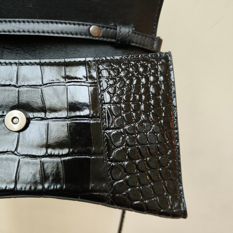【🐴馬上下單最優惠】🧧限時降價至2/11（原$27800）㊣✨BALENCIAGA✨巴黎世家（附防塵袋）黑色 鱷魚紋 鏈條 沙漏包 肩背包 斜背包 手拿包/二手包/二手精品/保證正品🌳二手樹屋🌳-40