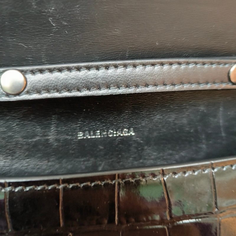 【🐴馬上下單最優惠】🧧限時降價至2/11（原$27800）㊣✨BALENCIAGA✨巴黎世家（附防塵袋）黑色 鱷魚紋 鏈條 沙漏包 肩背包 斜背包 手拿包/二手包/二手精品/保證正品🌳二手樹屋🌳-41