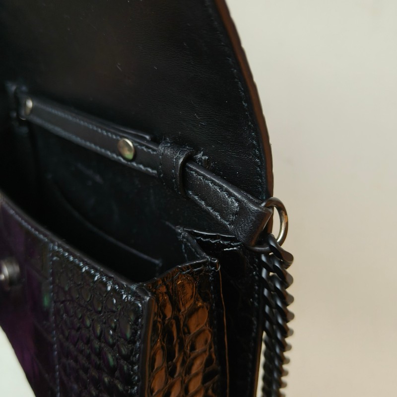 【🐴馬上下單最優惠】🧧限時降價至2/11（原$27800）㊣✨BALENCIAGA✨巴黎世家（附防塵袋）黑色 鱷魚紋 鏈條 沙漏包 肩背包 斜背包 手拿包/二手包/二手精品/保證正品🌳二手樹屋🌳-44