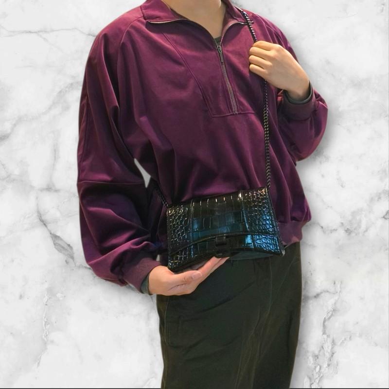 【🐴馬上下單最優惠】🧧限時降價至2/11（原$27800）㊣✨BALENCIAGA✨巴黎世家（附防塵袋）黑色 鱷魚紋 鏈條 沙漏包 肩背包 斜背包 手拿包/二手包/二手精品/保證正品🌳二手樹屋🌳-53