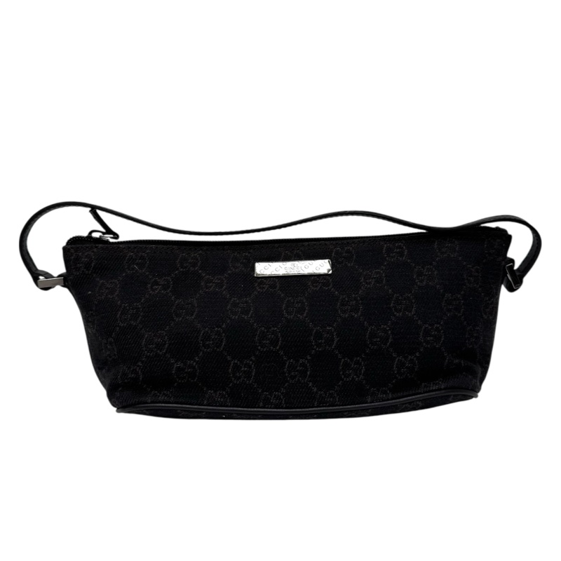Gucci 黑色 老花 腋下包 vintage 二手 中古-5