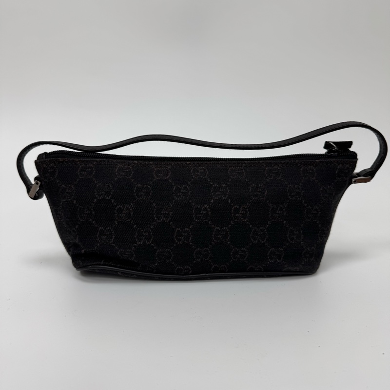 Gucci 黑色 老花 腋下包 vintage 二手 中古-6
