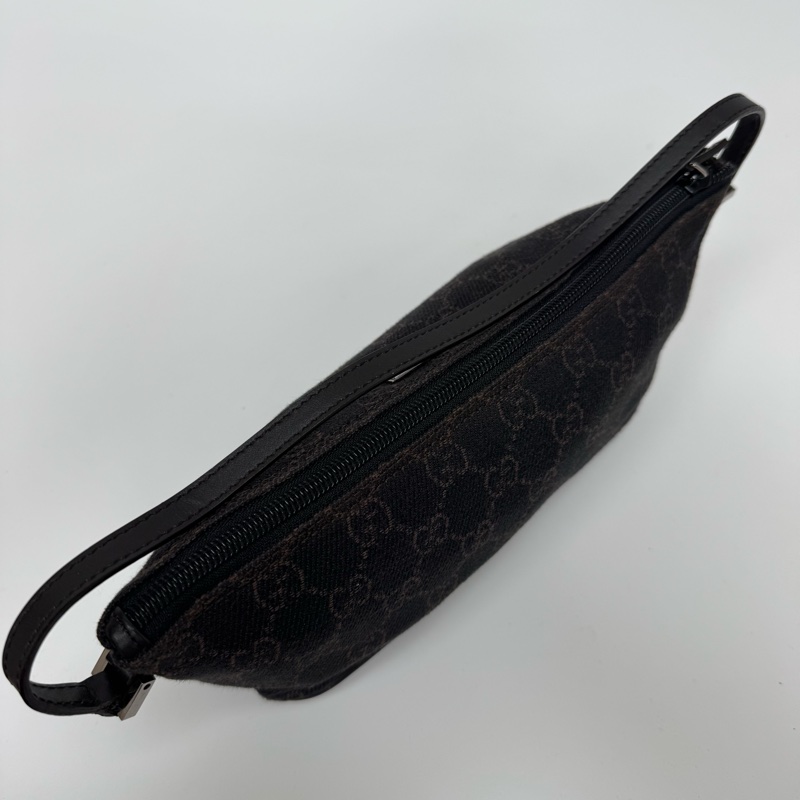 Gucci 黑色 老花 腋下包 vintage 二手 中古-7