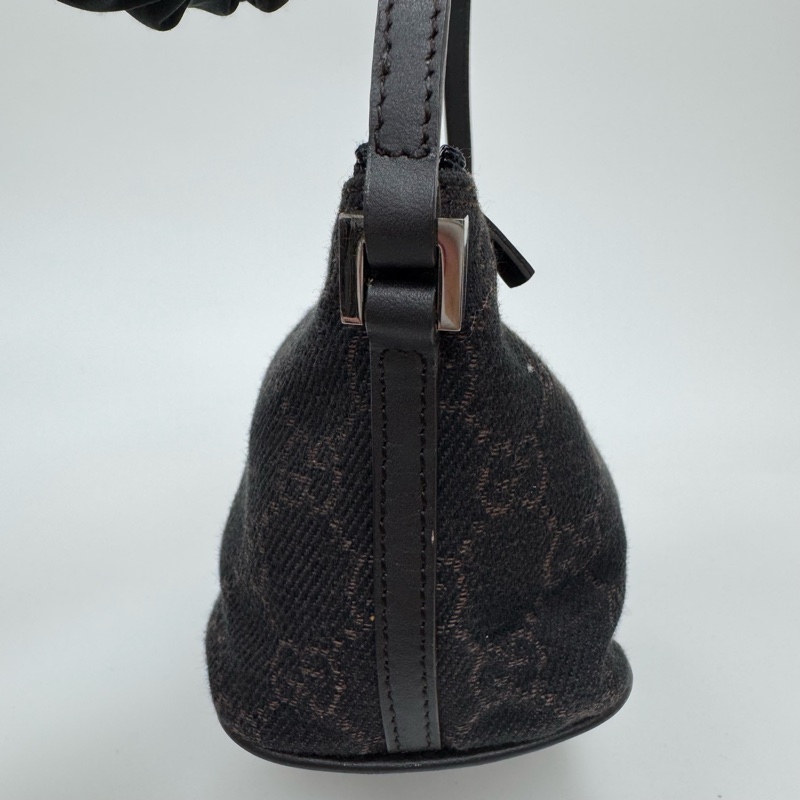 Gucci 黑色 老花 腋下包 vintage 二手 中古-9