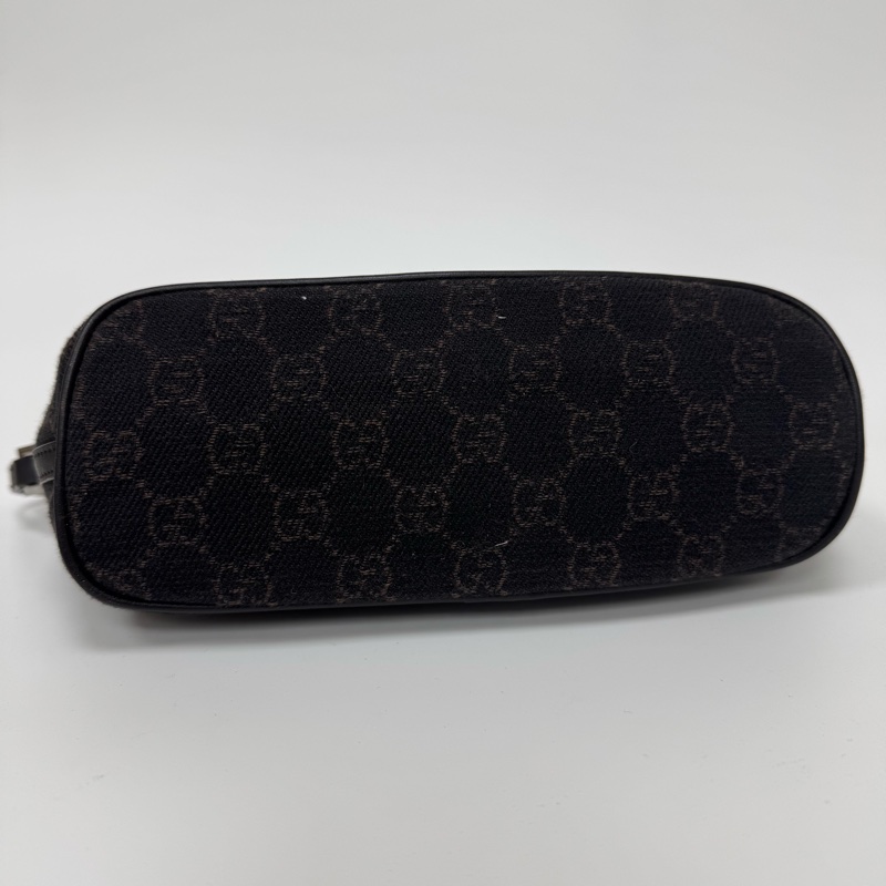 Gucci 黑色 老花 腋下包 vintage 二手 中古-15