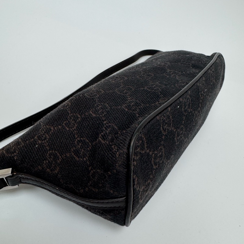 Gucci 黑色 老花 腋下包 vintage 二手 中古-16