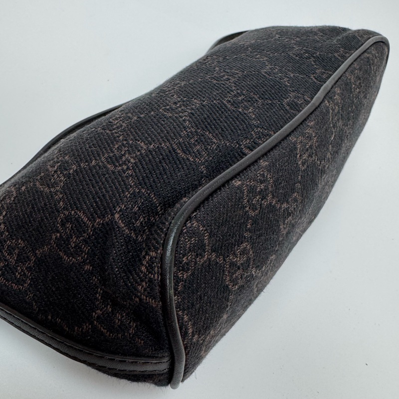 Gucci 黑色 老花 腋下包 vintage 二手 中古-18