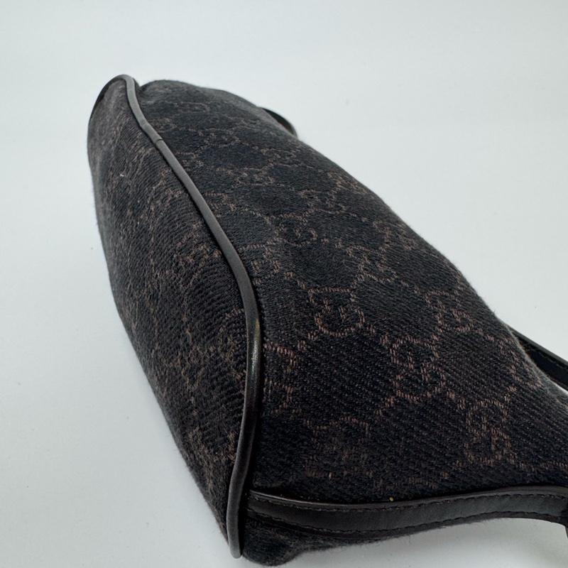 Gucci 黑色 老花 腋下包 vintage 二手 中古-19