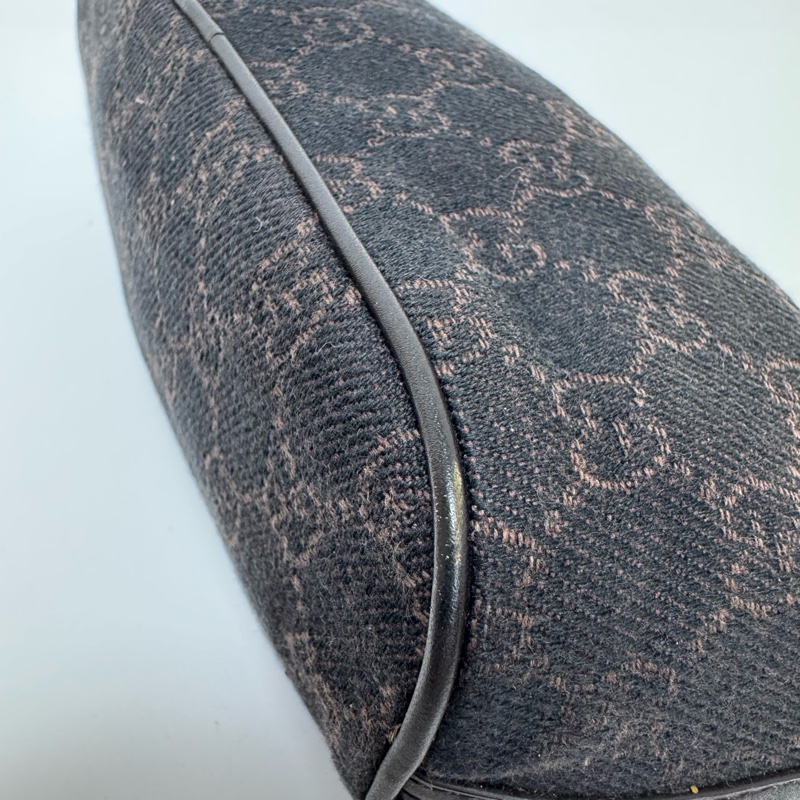 Gucci 黑色 老花 腋下包 vintage 二手 中古-20