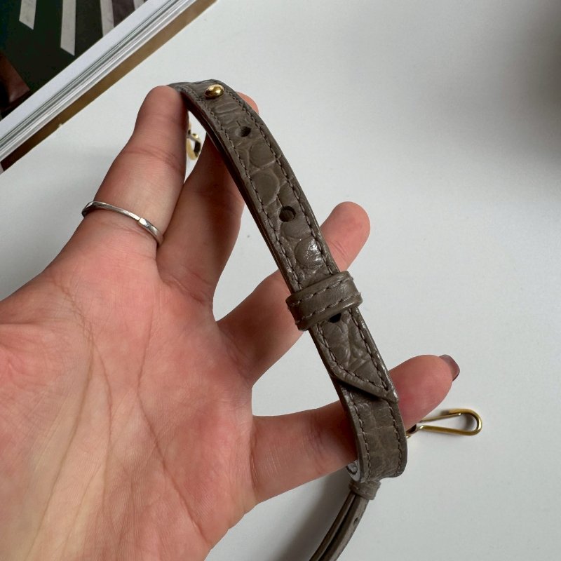 ✨超級可愛 BALENCIAGA 灰色鱷魚壓紋CITY MINI 機車包-10