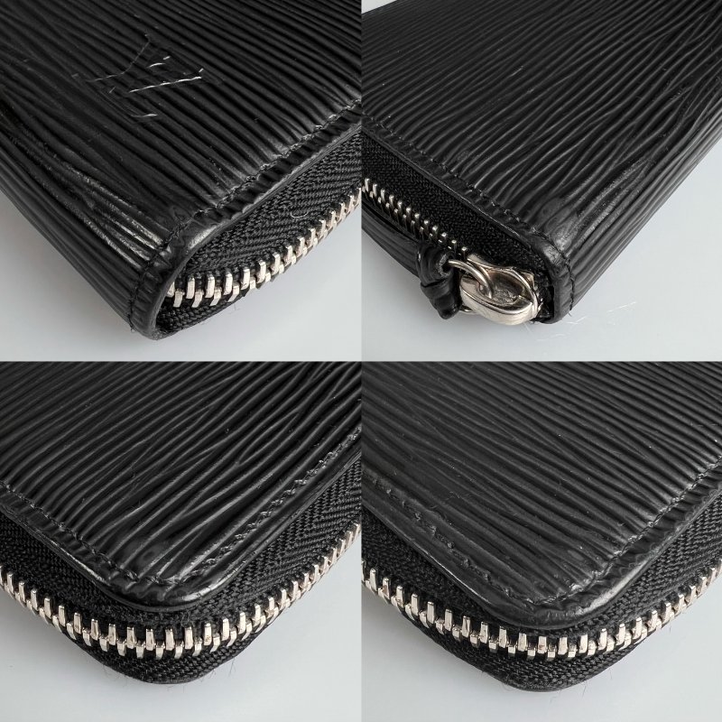 LV M60915 黑水波紋ㄇ拉長夾-10