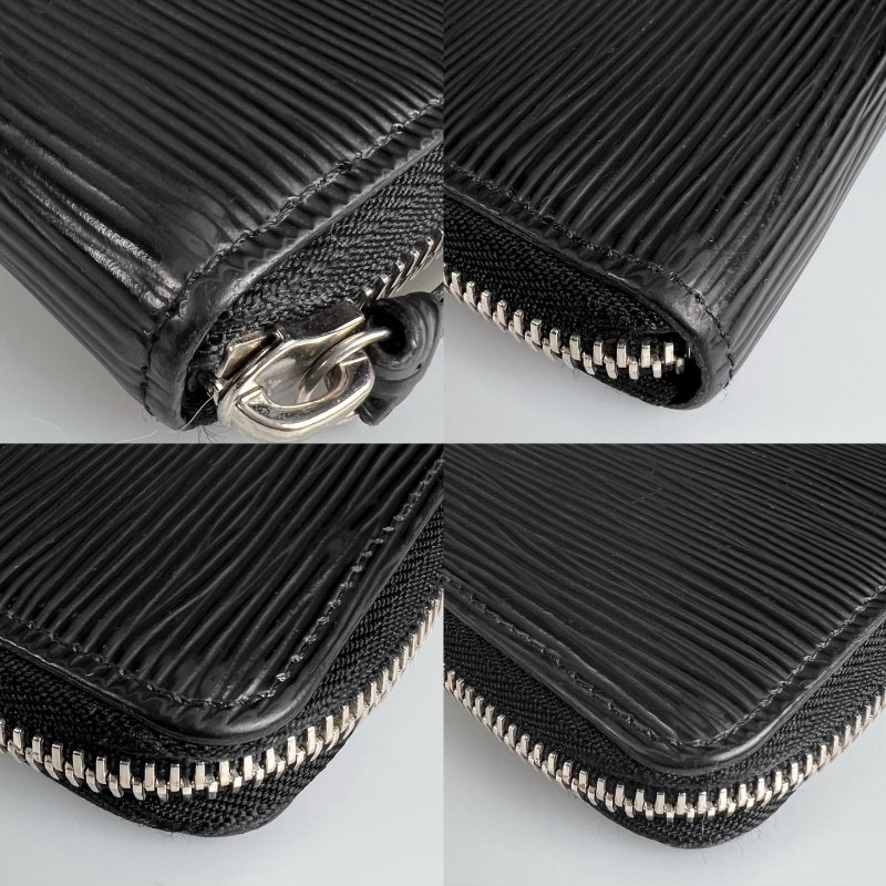 LV M60915 黑水波紋ㄇ拉長夾-11