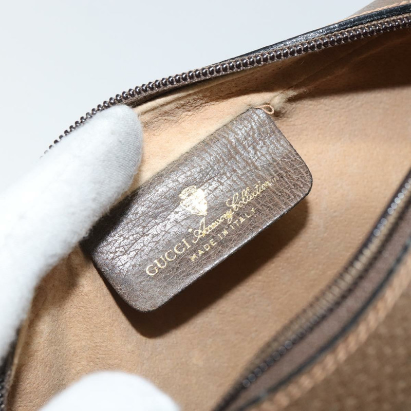 【日本直送】GUCCI GG Supreme Web Sherry Line 單肩包 PVC 米色 68 02 004 Auth am10537-17
