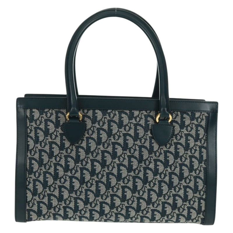 【日本直送】Christian Dior Trotter帆布手提包 海軍藍 金色 正品 mr1942V-1