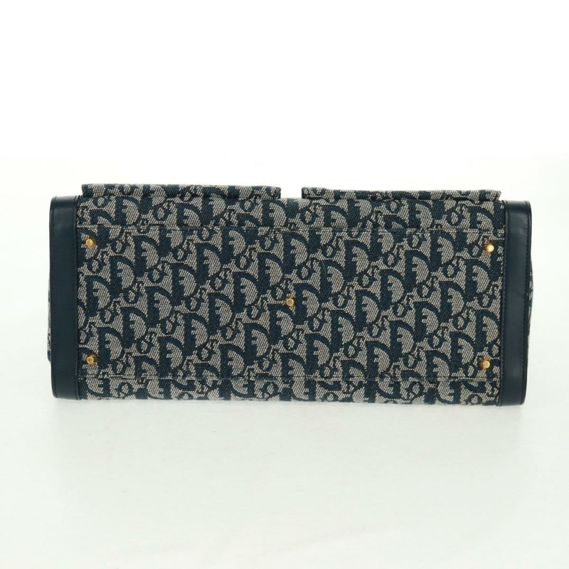 【日本直送】Christian Dior Trotter帆布手提包 海軍藍 金色 正品 mr1942V-4