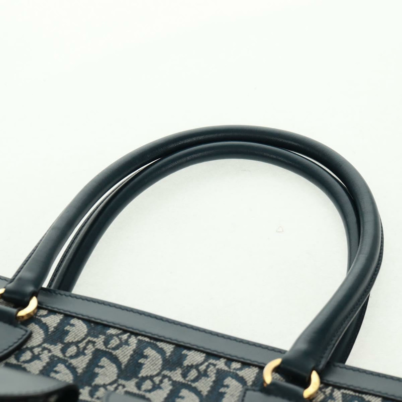 【日本直送】Christian Dior Trotter帆布手提包 海軍藍 金色 正品 mr1942V-13