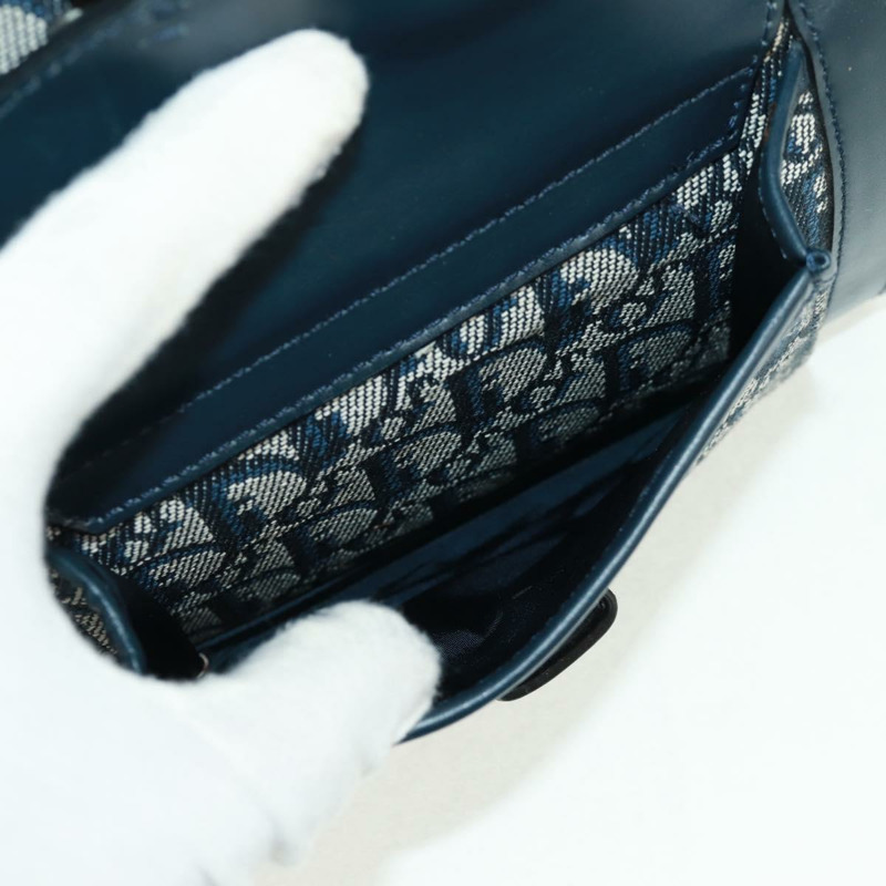 【日本直送】Christian Dior Trotter帆布手提包 海軍藍 金色 正品 mr1942V-18