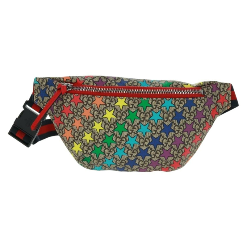 【日本直送】GUCCI 兒童 GG Supreme 腰包 PVC 米色銀色 502095 正品 163511V-12