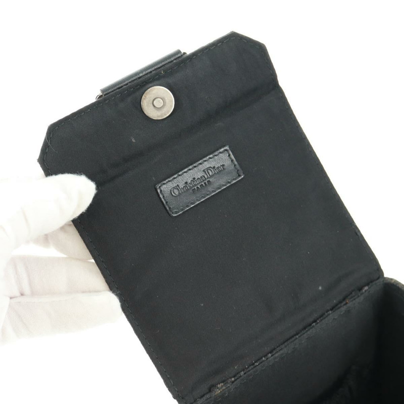 【日本直送】Christian Dior Trotter帆布化妝包 黑色銀色 正品 163501V-20