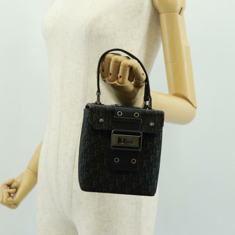 【日本直送】Christian Dior Trotter帆布化妝包 黑色銀色 正品 163501V-24