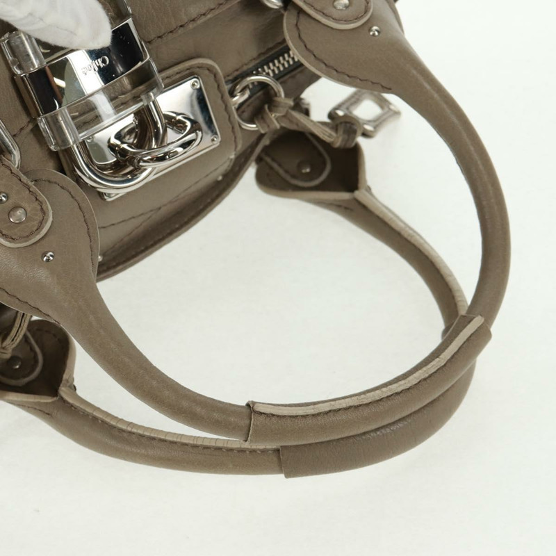 【日本直送】Chloe Paddington 手提包 皮革 灰色 金 銀色 正品 am10572V-6