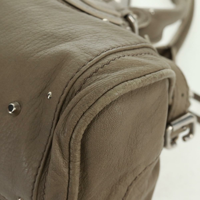 【日本直送】Chloe Paddington 手提包 皮革 灰色 金 銀色 正品 am10572V-15