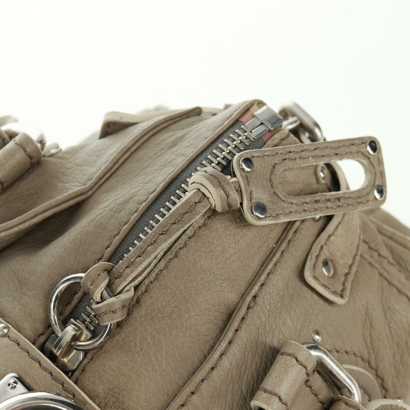 【日本直送】Chloe Paddington 手提包 皮革 灰色 金 銀色 正品 am10572V-20