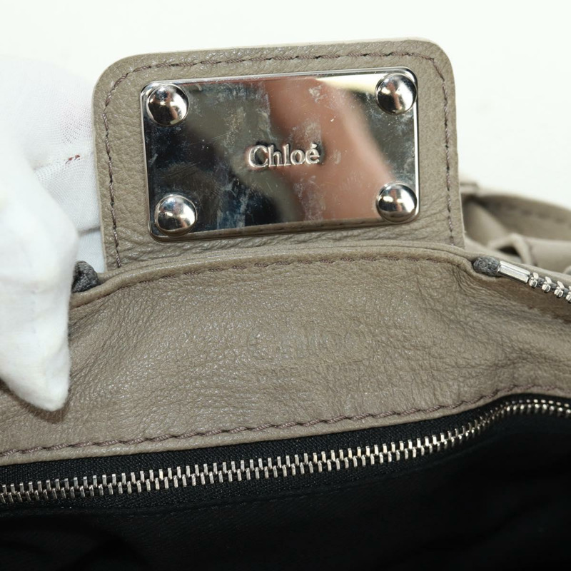 【日本直送】Chloe Paddington 手提包 皮革 灰色 金 銀色 正品 am10572V-21