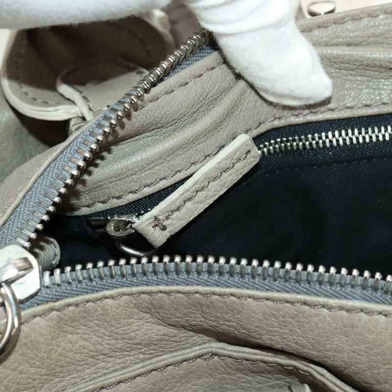 【日本直送】Chloe Paddington 手提包 皮革 灰色 金 銀色 正品 am10572V-24