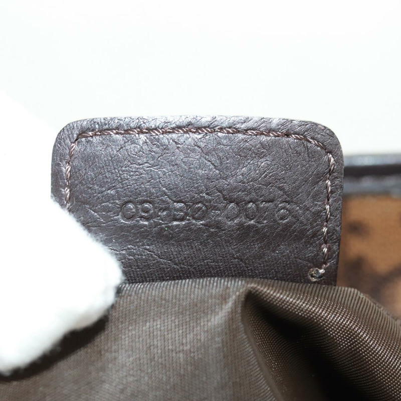 【日本直送】Christian Dior Chain Trotter帆布手提包 PVC棕色銀色 正品 am10565V-10