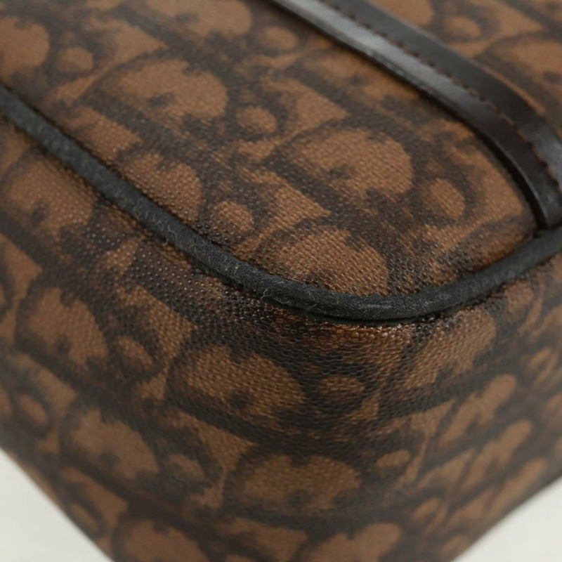 【日本直送】Christian Dior Chain Trotter帆布手提包 PVC棕色銀色 正品 am10565V-14