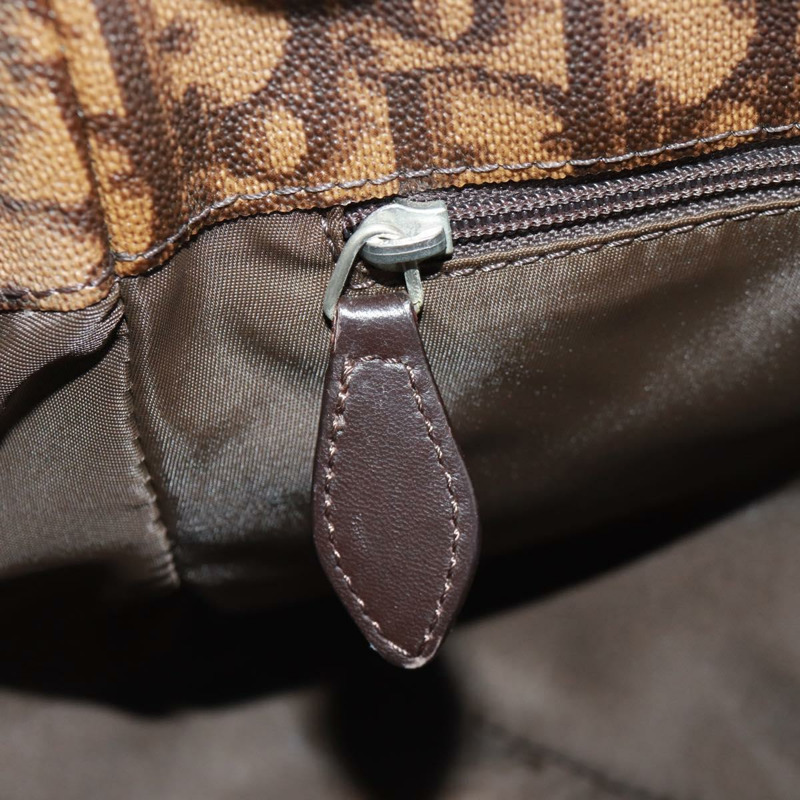 【日本直送】Christian Dior Chain Trotter帆布手提包 PVC棕色銀色 正品 am10565V-20