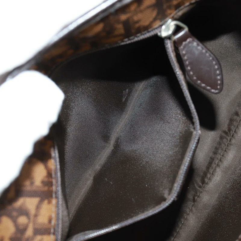 【日本直送】Christian Dior Chain Trotter帆布手提包 PVC棕色銀色 正品 am10565V-21