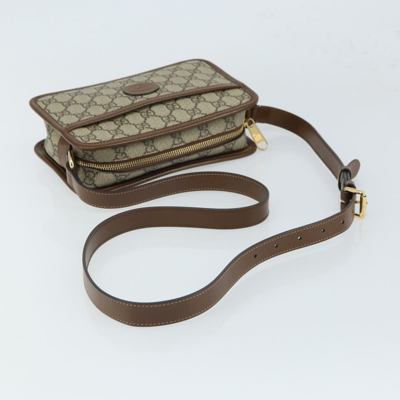 【日本直送】GUCCI GG Supreme 單肩包 PVC 米色 金色 658572 正品 ka1650M-6