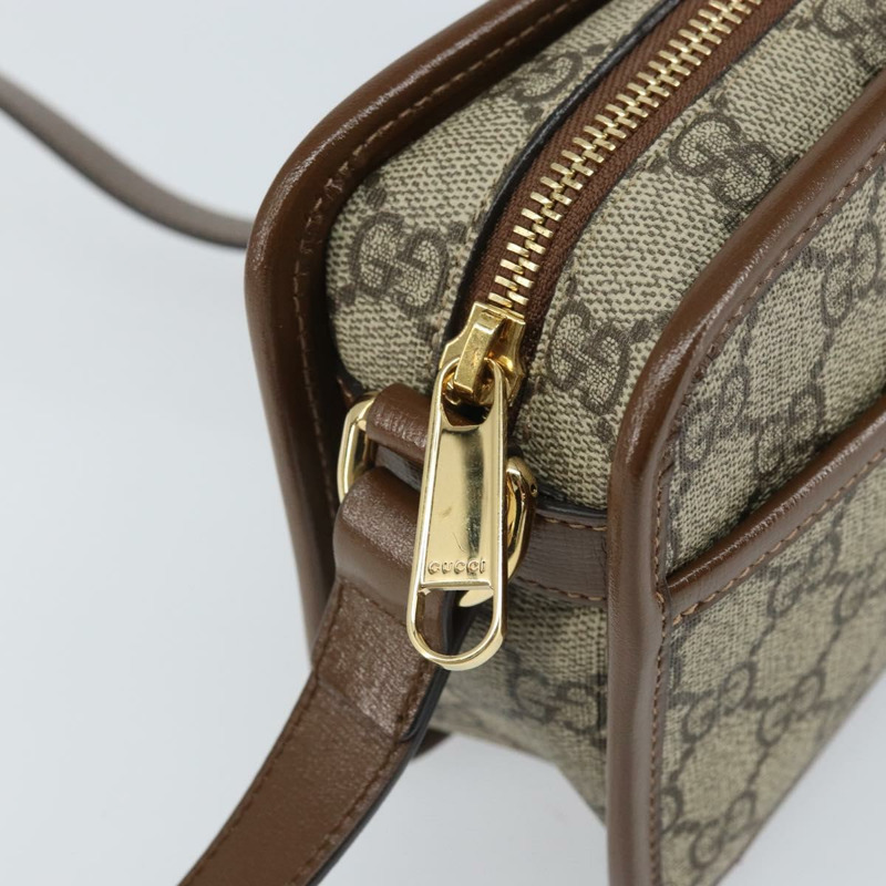 【日本直送】GUCCI GG Supreme 單肩包 PVC 米色 金色 658572 正品 ka1650M-17