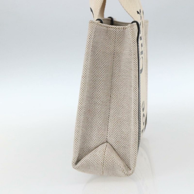 【日本直送】Chloe Woody 小號手提包 帆布 米色 正品 ka1636V-3