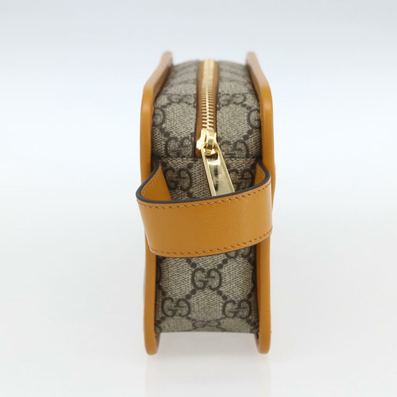 【日本直送】GUCCI GG Supreme 手拿包 PVC 米色金色 625764 正品 ka1692V-2