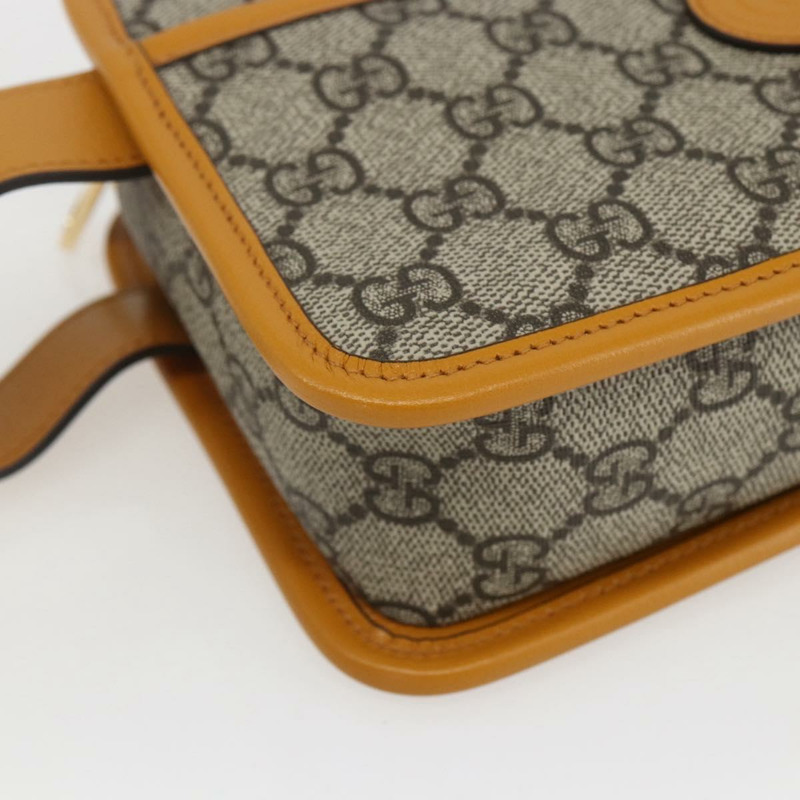 【日本直送】GUCCI GG Supreme 手拿包 PVC 米色金色 625764 正品 ka1692V-14